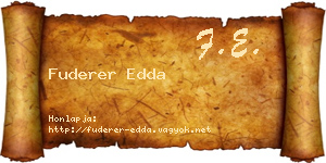Fuderer Edda névjegykártya